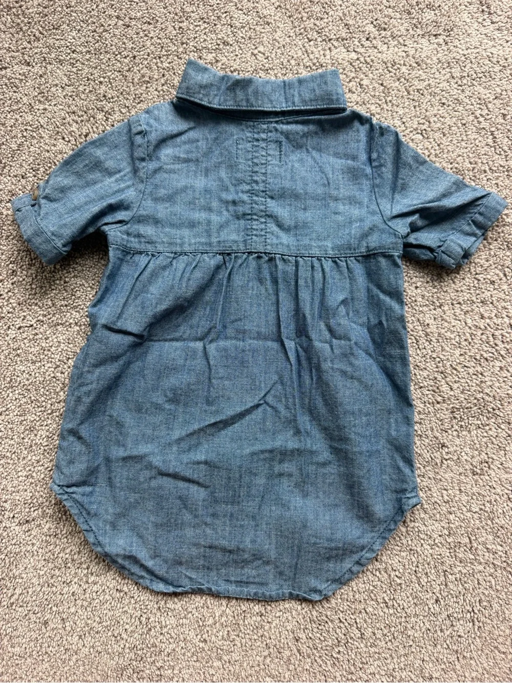 Old Navy Girls' Denim Button-Down Shirt in Blue